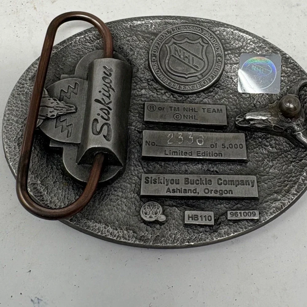 Detroit Red Wings NHL Belt Buckle Siskiyou Pewter